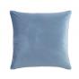 Platinum Lara Blue Linen Look Printed European Pillowcase 65x65cm | Blue